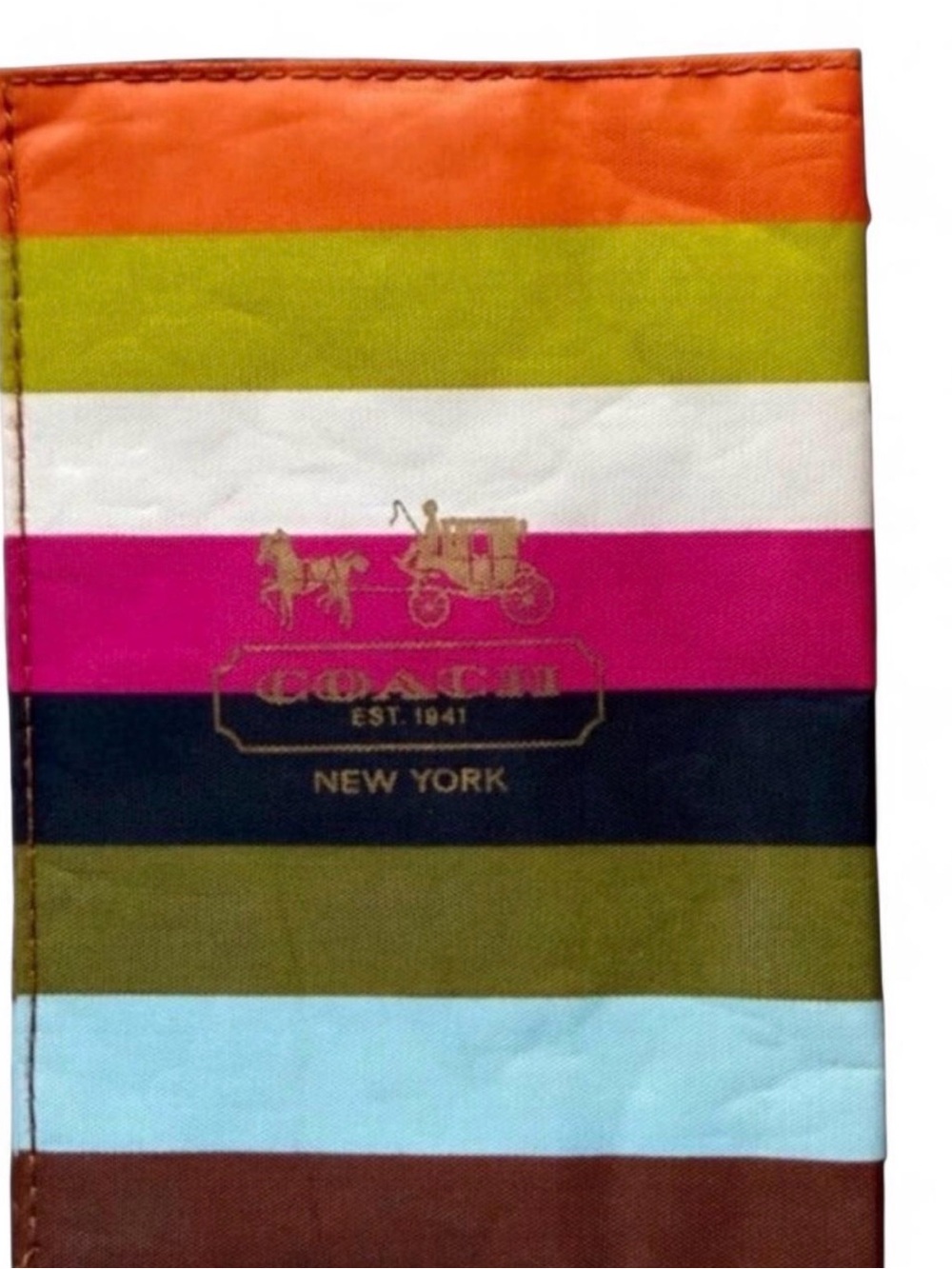 Coach Legacy Stripe Nylon Notebook Passport  Cover Japan Exclusive